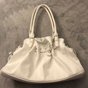 Clarks White Leather Shoulder Bag